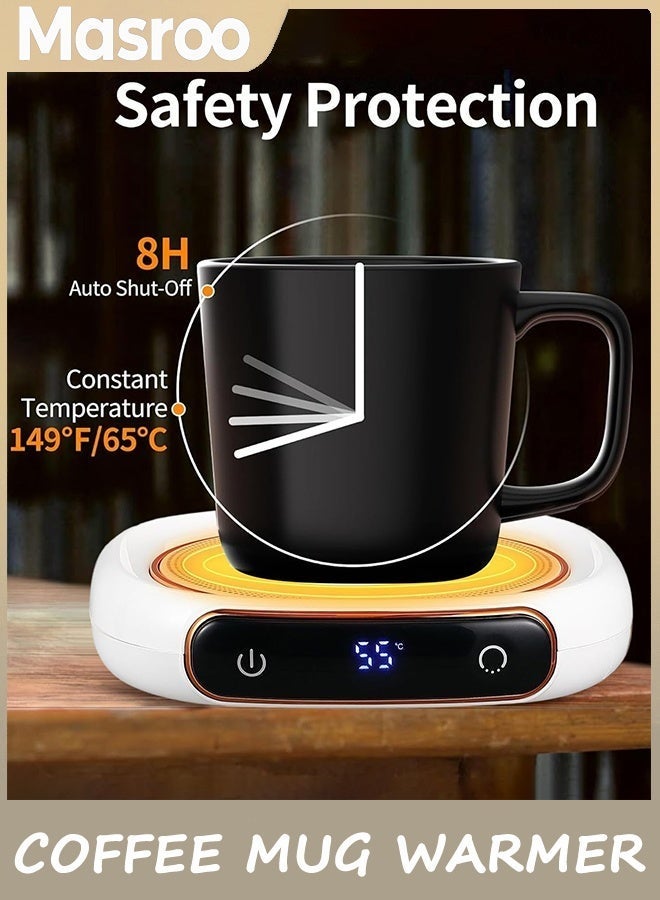 Masroo Coffee Mug Warmer, Cup Warmer for Desk with Auto Shut Off, 3 Temp Settings, Mug Warmer for Coffee, Beverage, Milk, Tea, Coffee Warmer Plate in Your Home & Office - Image 4